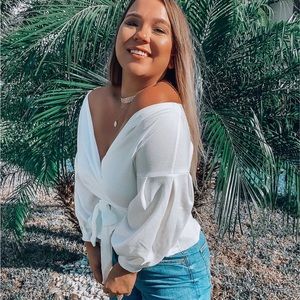 Cropped off the shoulder blouse